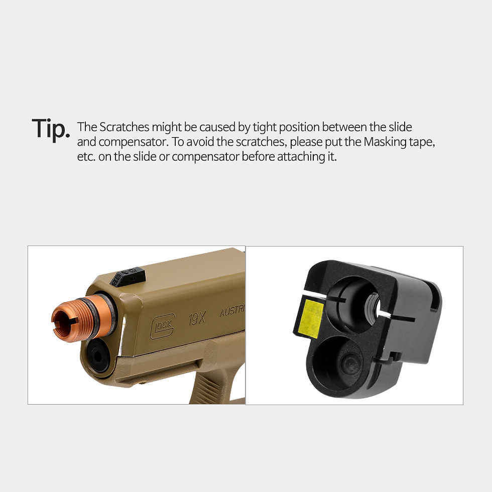 Thumbnail: GSI Accuracy increasing compensator for Glock Gen5 series