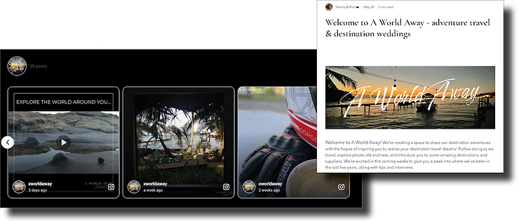 A World Away | social media and blog posts