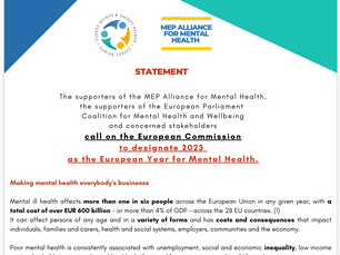 European Year for Mental Health: EACLIPT Co-Signs Call to the European Commission