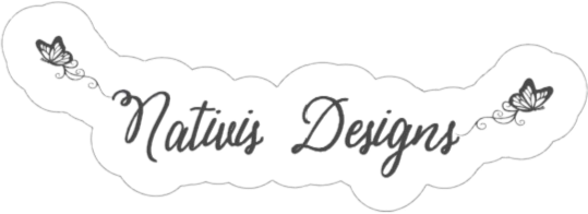 Nativis Designs logo featuring two butterflies symbolizing nature and art