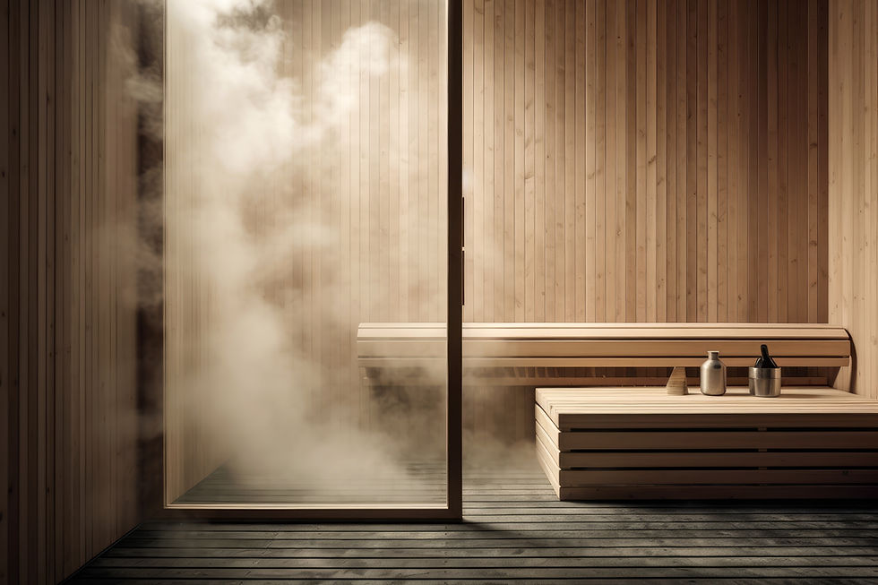 Modern Sauna with Steam