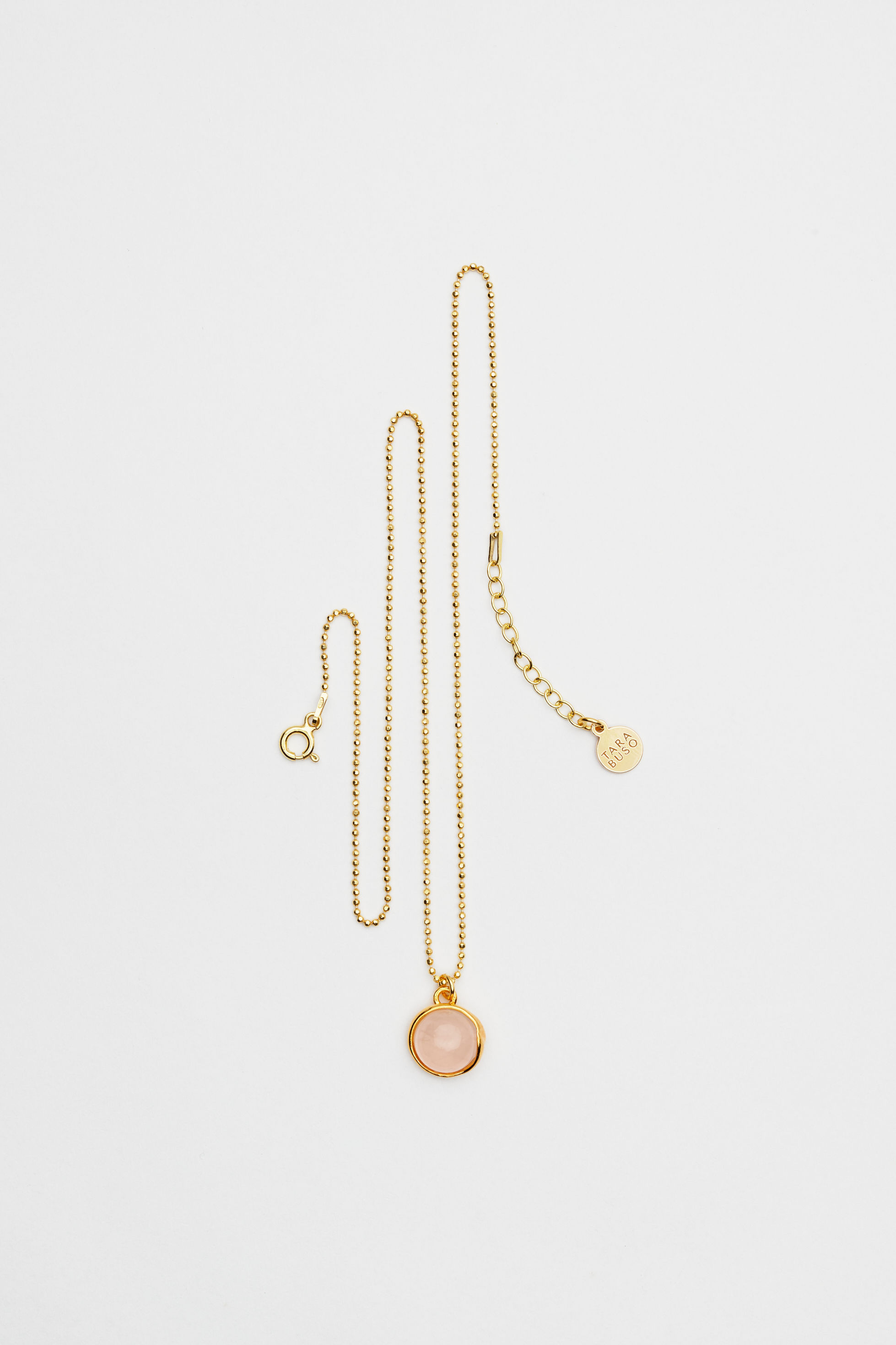 Łańcuszek z kwarcem różowym