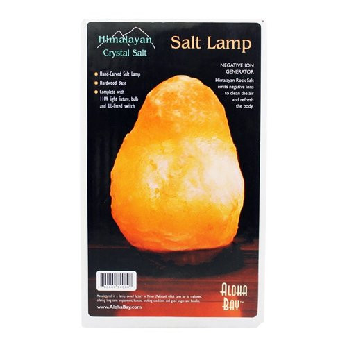 Himalayan Crystal Salt Lamp, Small Wood theherbbasket