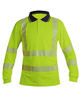 Playera polo amarilla alta visibilidad SC1006 para trabajo industrial en Querétaro