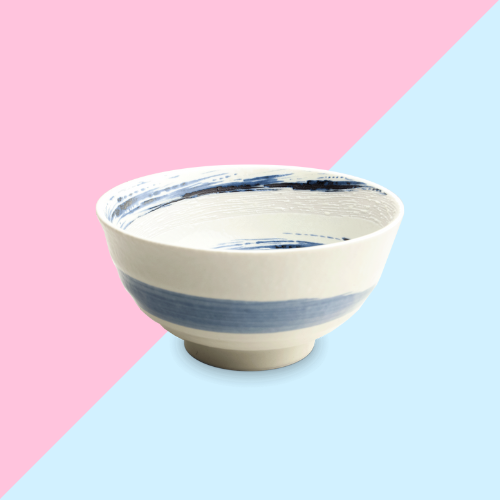 Bol blanc et bleu - Bol Céramique Japonais