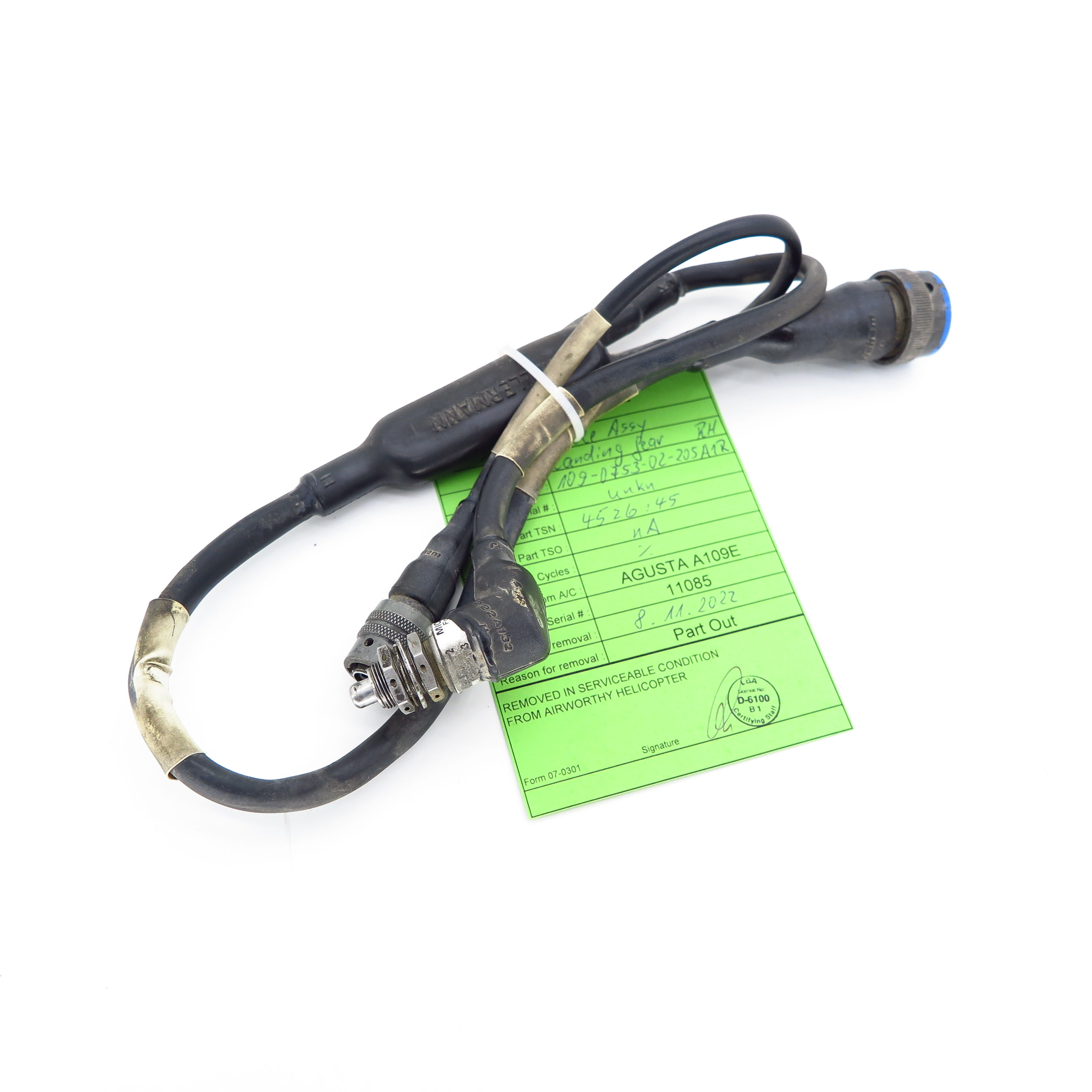cable Cable Assy Landing Gear RH Agusta A109E 109-0753-02-205A1R