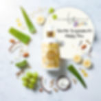 Banana Bubbles kids body wash in banana setting, fruity gentle cleanser for kids and toddlers