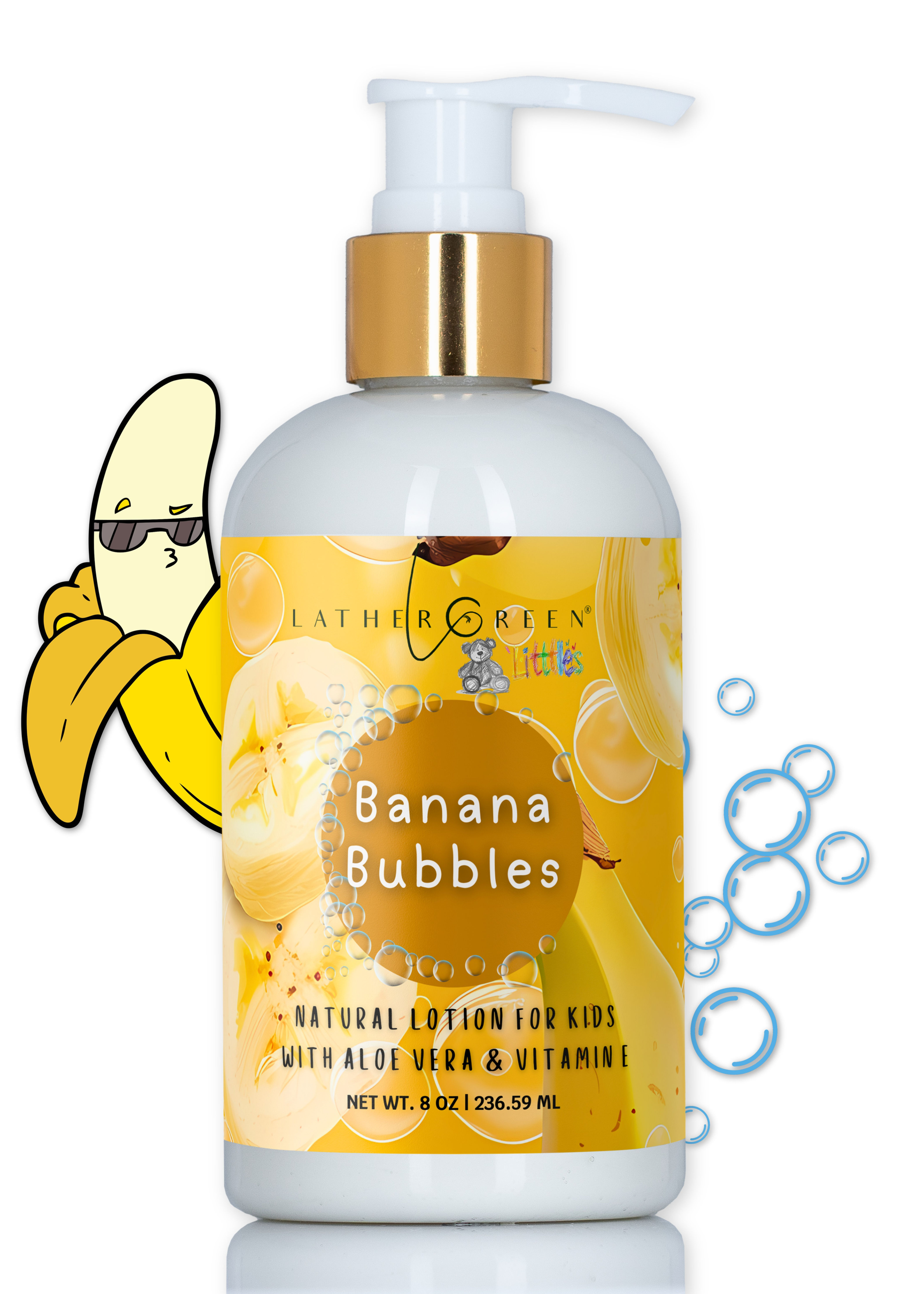 LatherGreen Lather Green Banana Bubbles Kids Body Lotion