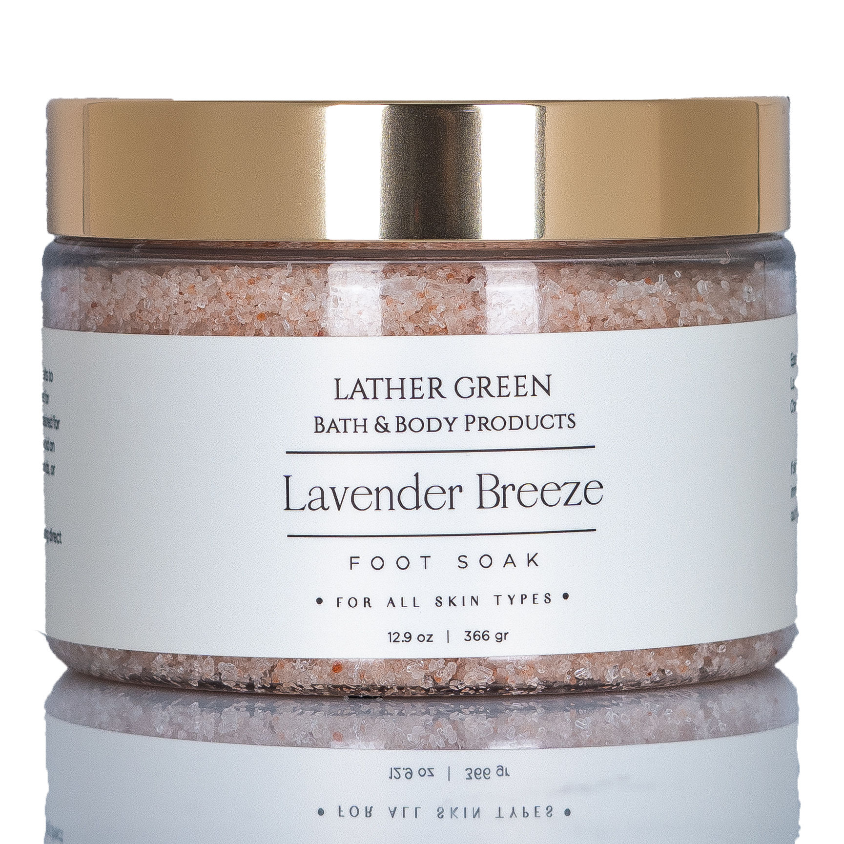 LatherGreen Soothing Himalayan Salt Lavender Breeze Foot Soak