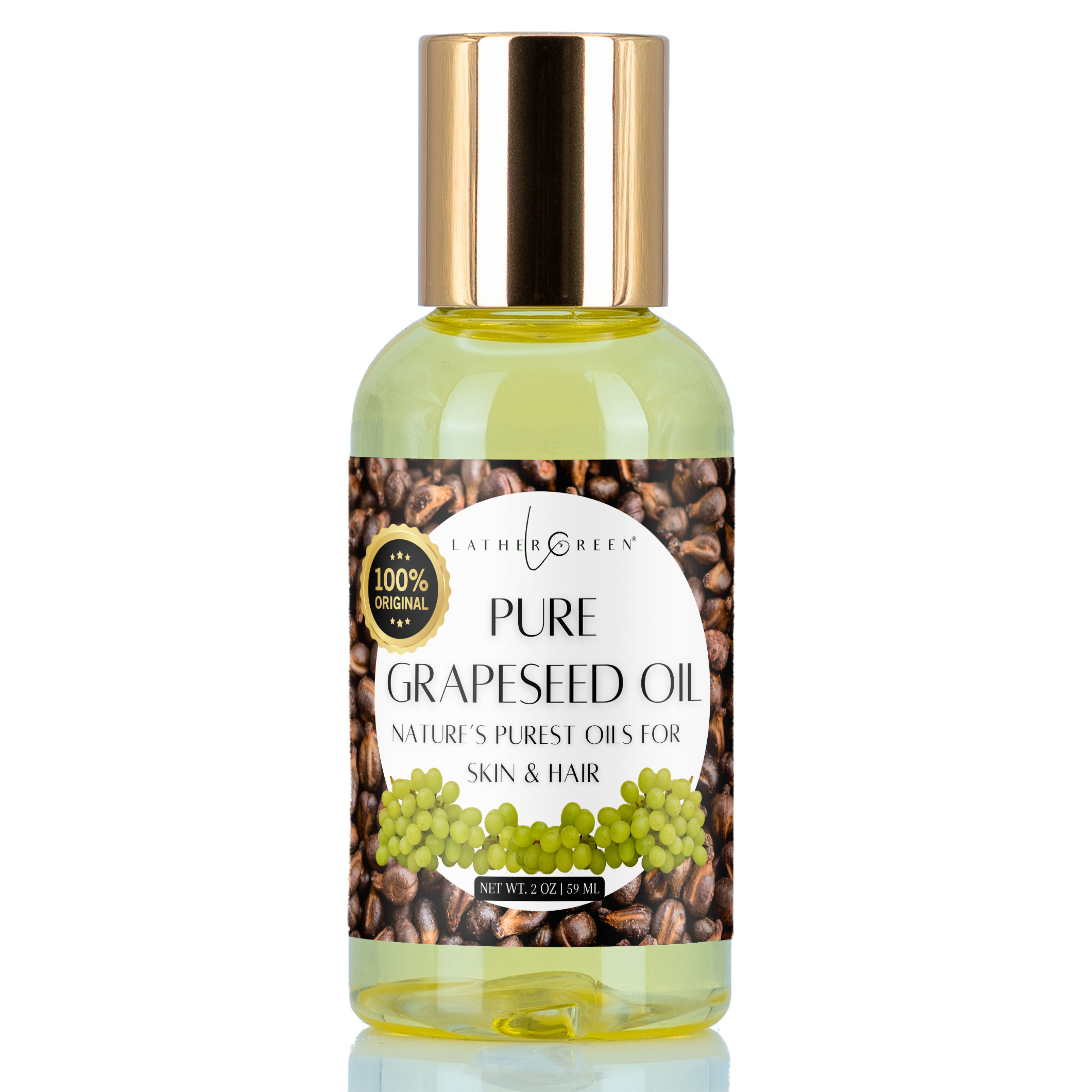 LatherGreen Pure Grapeseed Oil – Nature’s Purest Oils for Skin & Hair