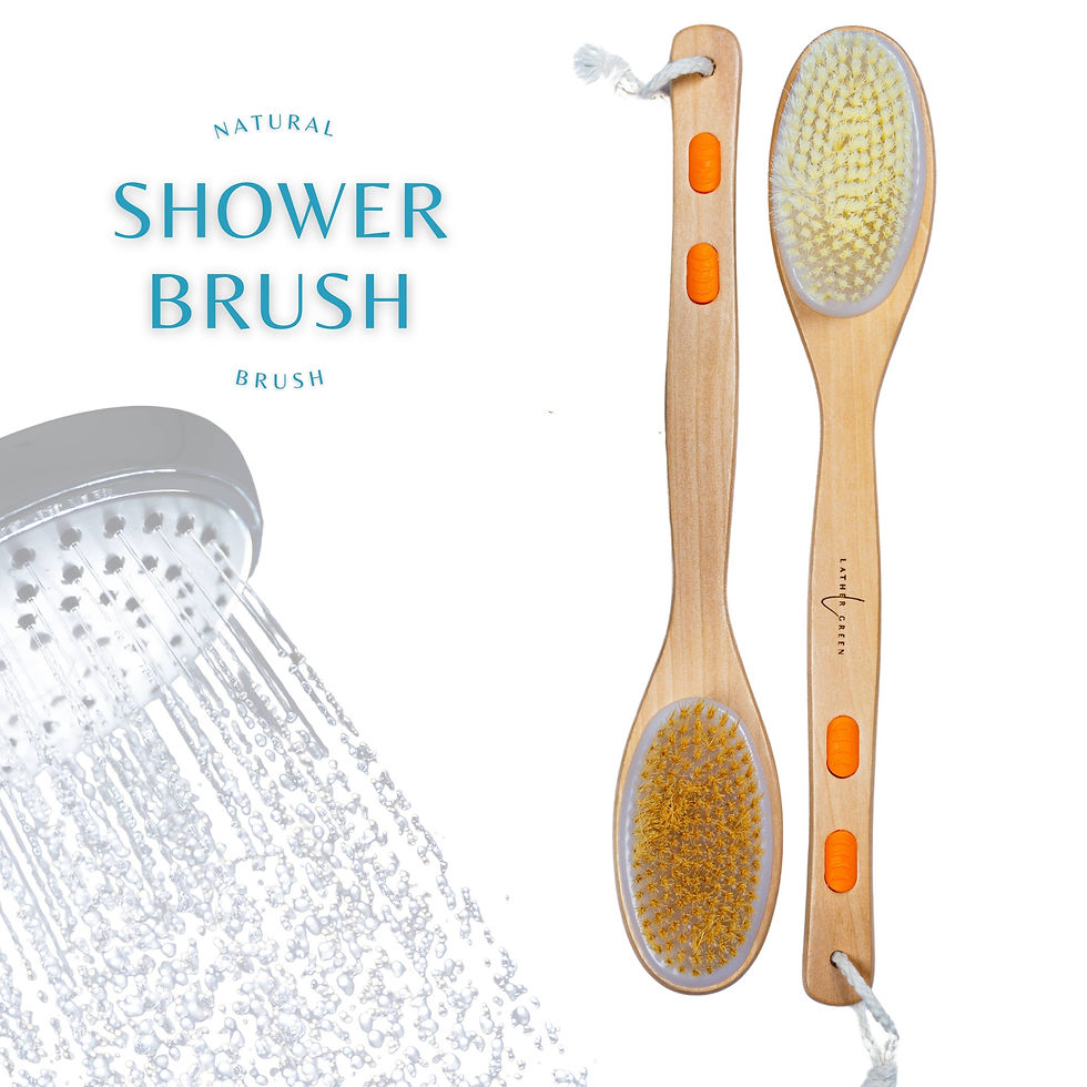 Thumbnail: Natural Double-Sided Long-Handle Shower Brush