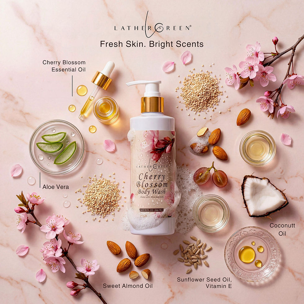 Miniatura: Cherry Blossom Body Care Set with Cherry Blossom Flowers and Botanical Ingredients