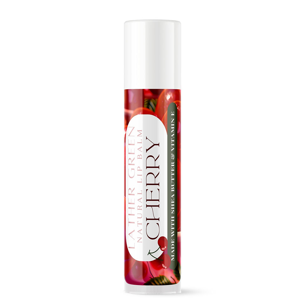 Miniatura: Single LatherGreen Cherry Natural Moisturizing lip balm tube
