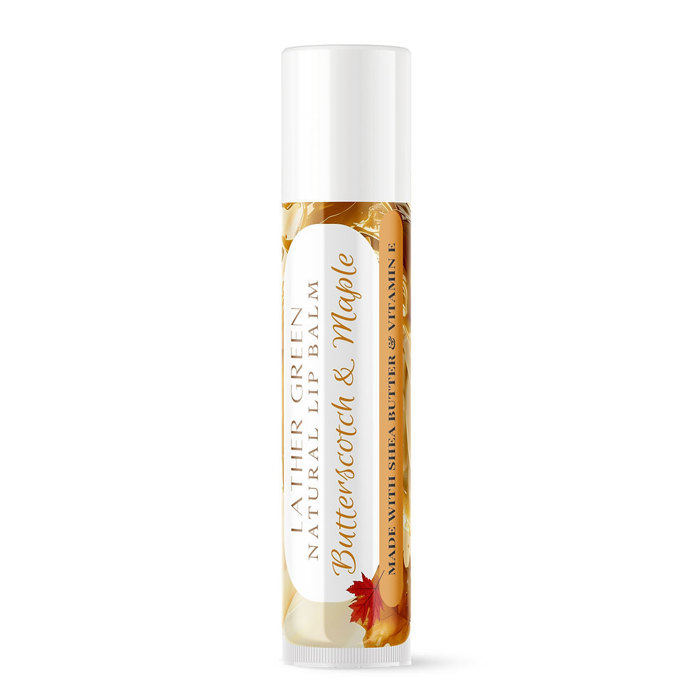 Miniatura: Single LatherGreen Butterscotch and Maple Natural Moisturizing lip balm tube