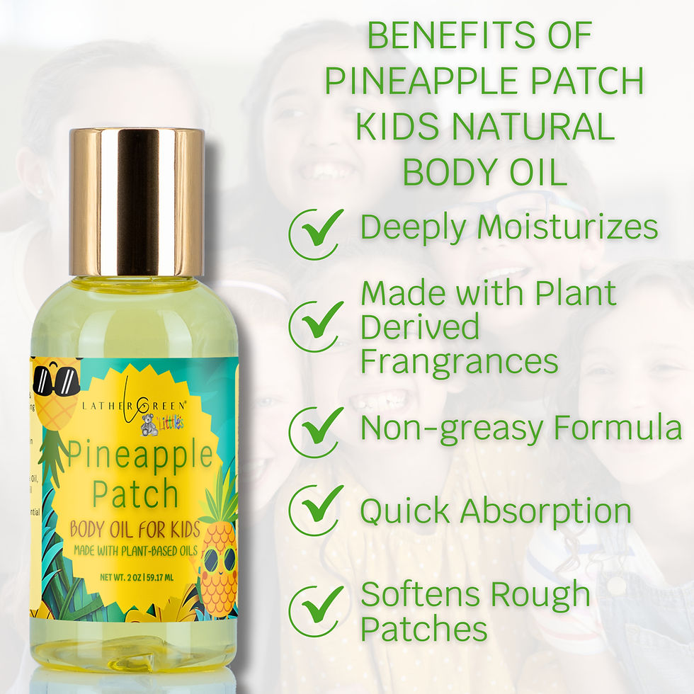 Thumbnail: Pineapple Patch Natural Body oil for Kids/Children/Toddlers LatherGreen Lather Green