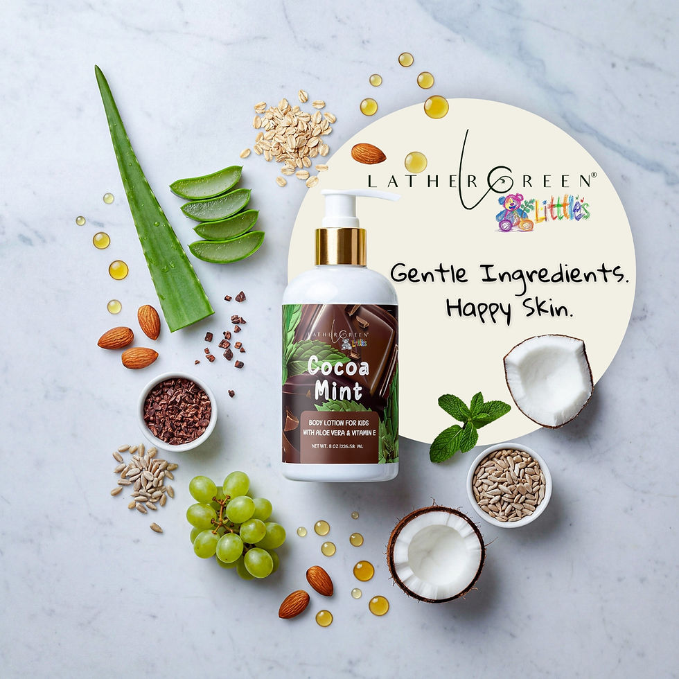 Miniatura: Cocoa Mint kids body lotion bottle, non-greasy lightweight moisturizer for everyday use