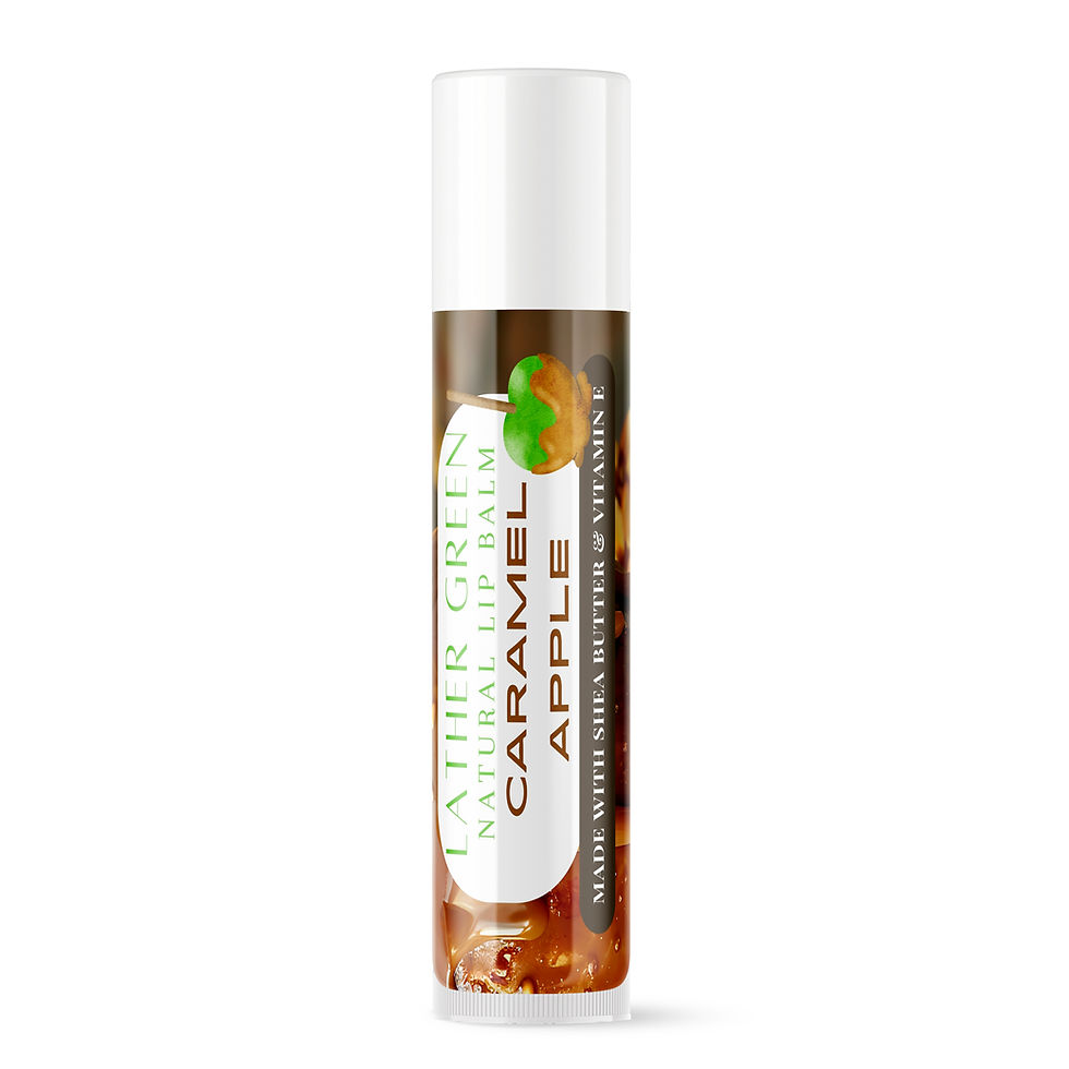 Miniatura: Single LatherGreen Caramel Apple Natural Moisturizing lip balm tube
