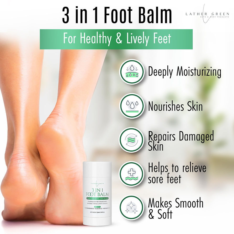 Thumbnail: LatherGreen 3 in 1 Foot Balm - Cracked, Sore, Dry Relief