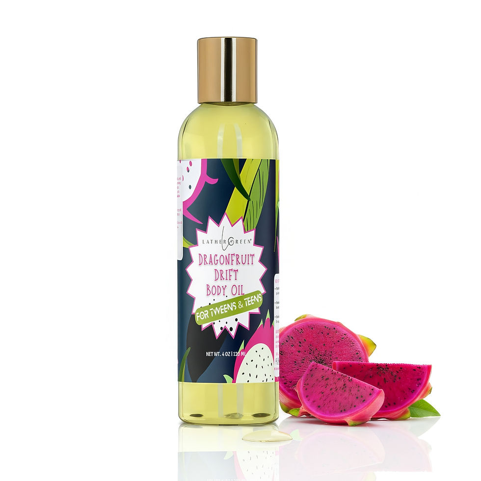 Miniatura: Dragonfruit Drift body oil with fresh dragonfruit ingredients, tropical body oil for tweens and teens