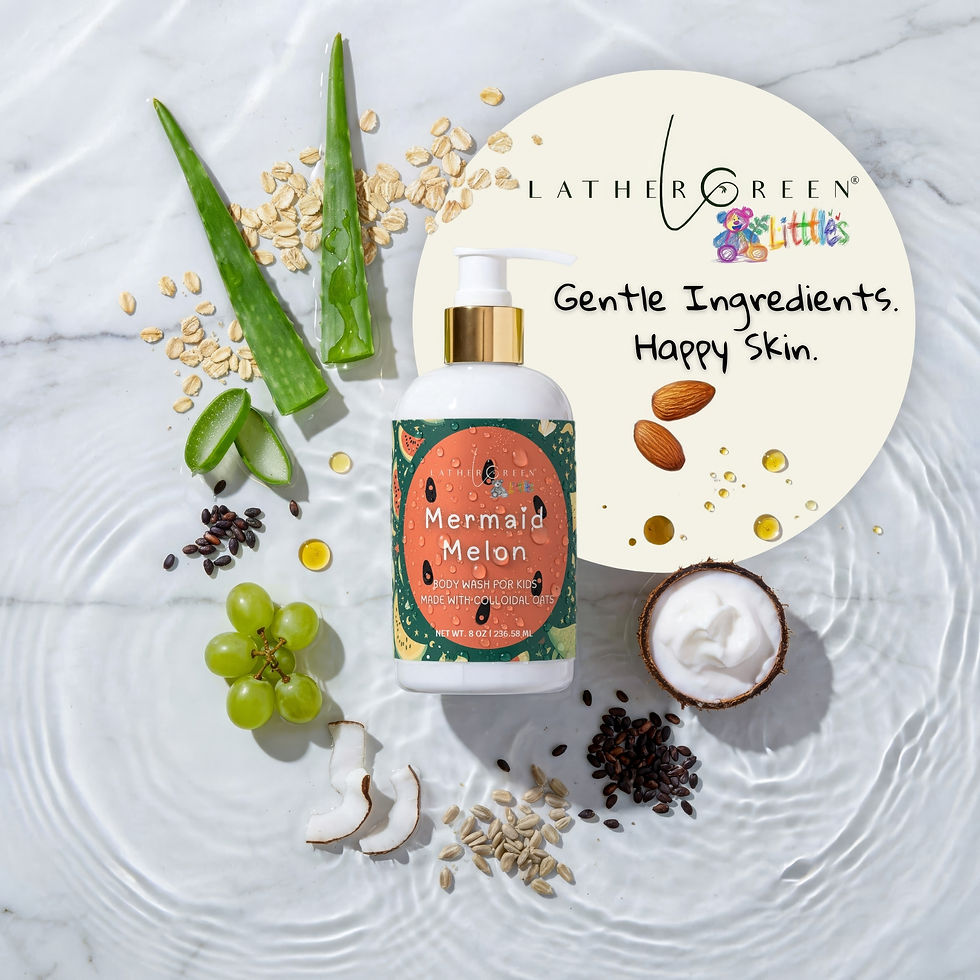 Mermaid Melon body wash for kids and toddlers, gentle daily cleanser with light bubbly lather