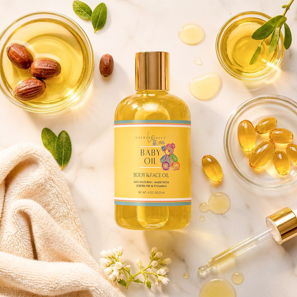 Miniatura: baby oil with almond oil jojoba oil and sunflower seed oil, lightweight moisture for delicate skin