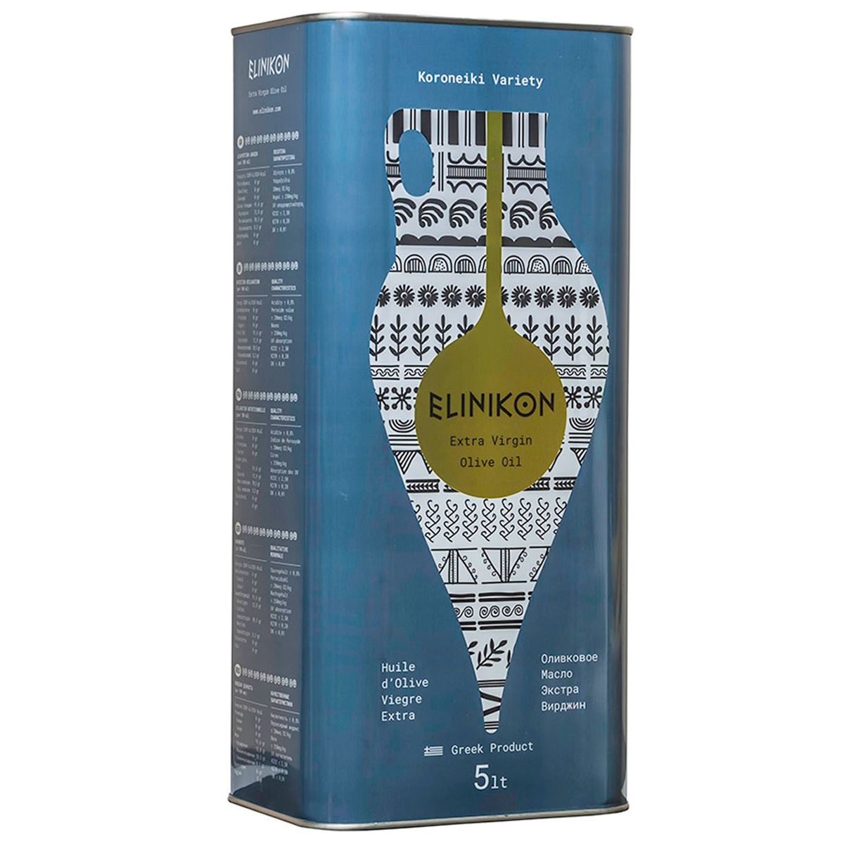 Масло оливковое "ELINIKON" EVOO AC <0,8 ж/б 5000мл