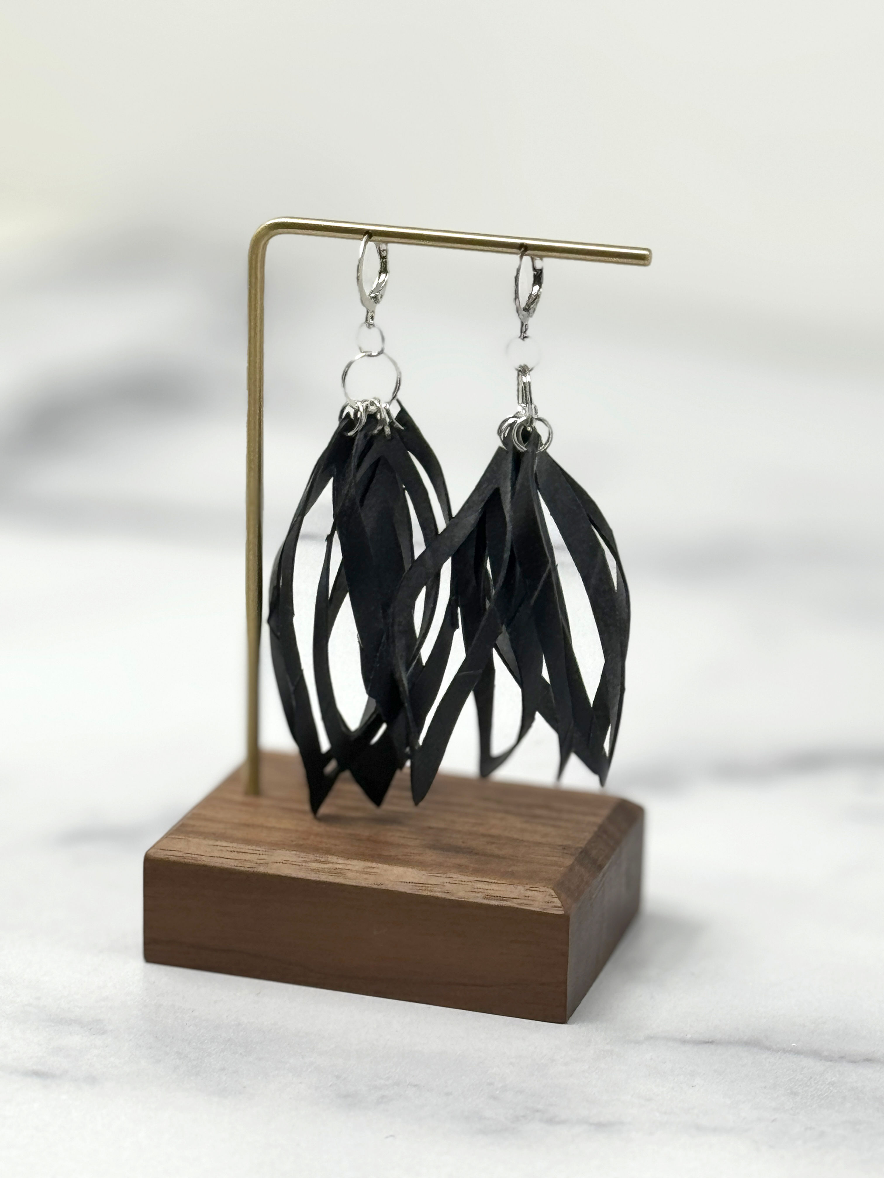 Feathers Bike Tube Earrings