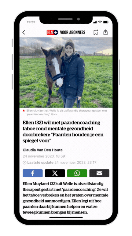 HLN artikel Ellen Xellent Coaching