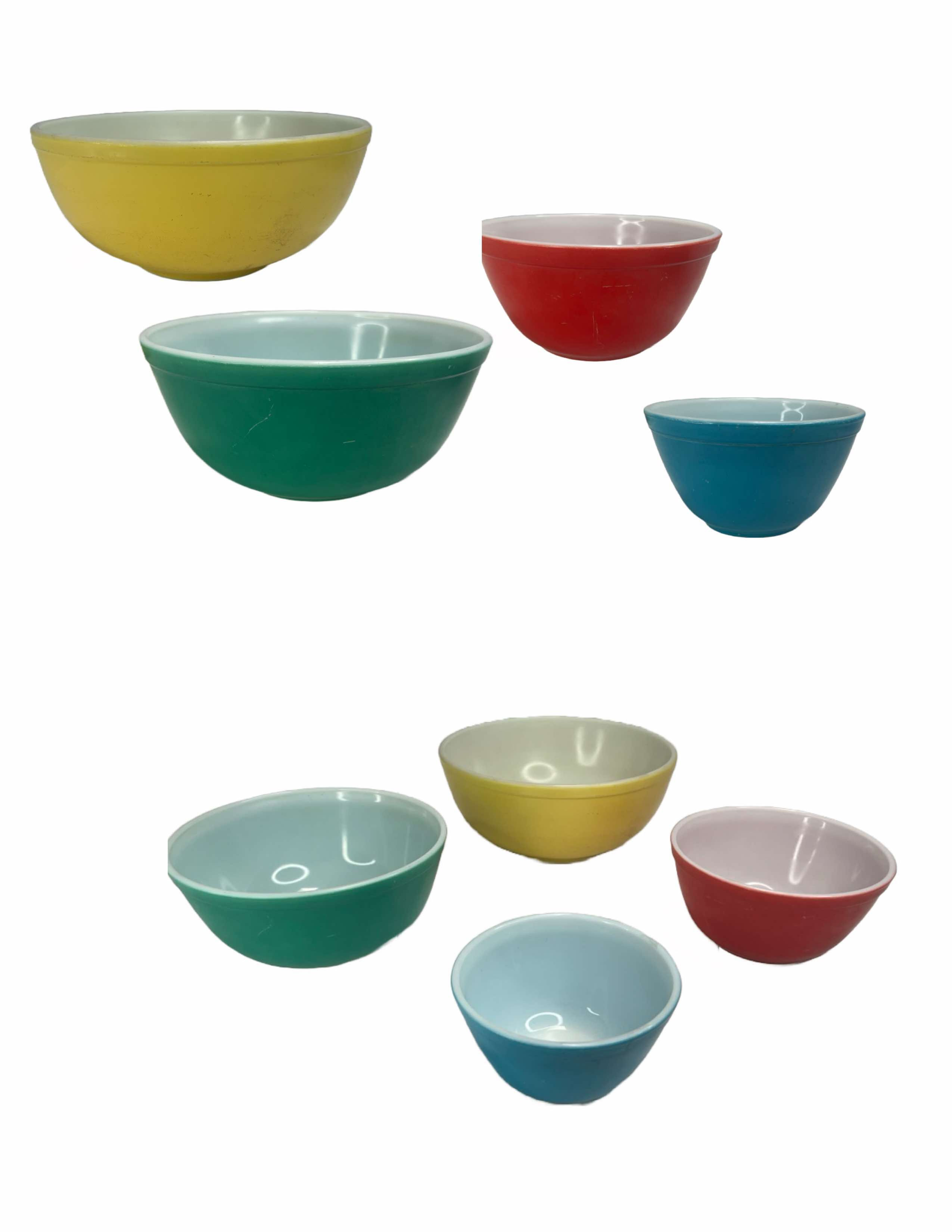 Vintage Pyrex Primary Colors Nesting Mixing Bowls