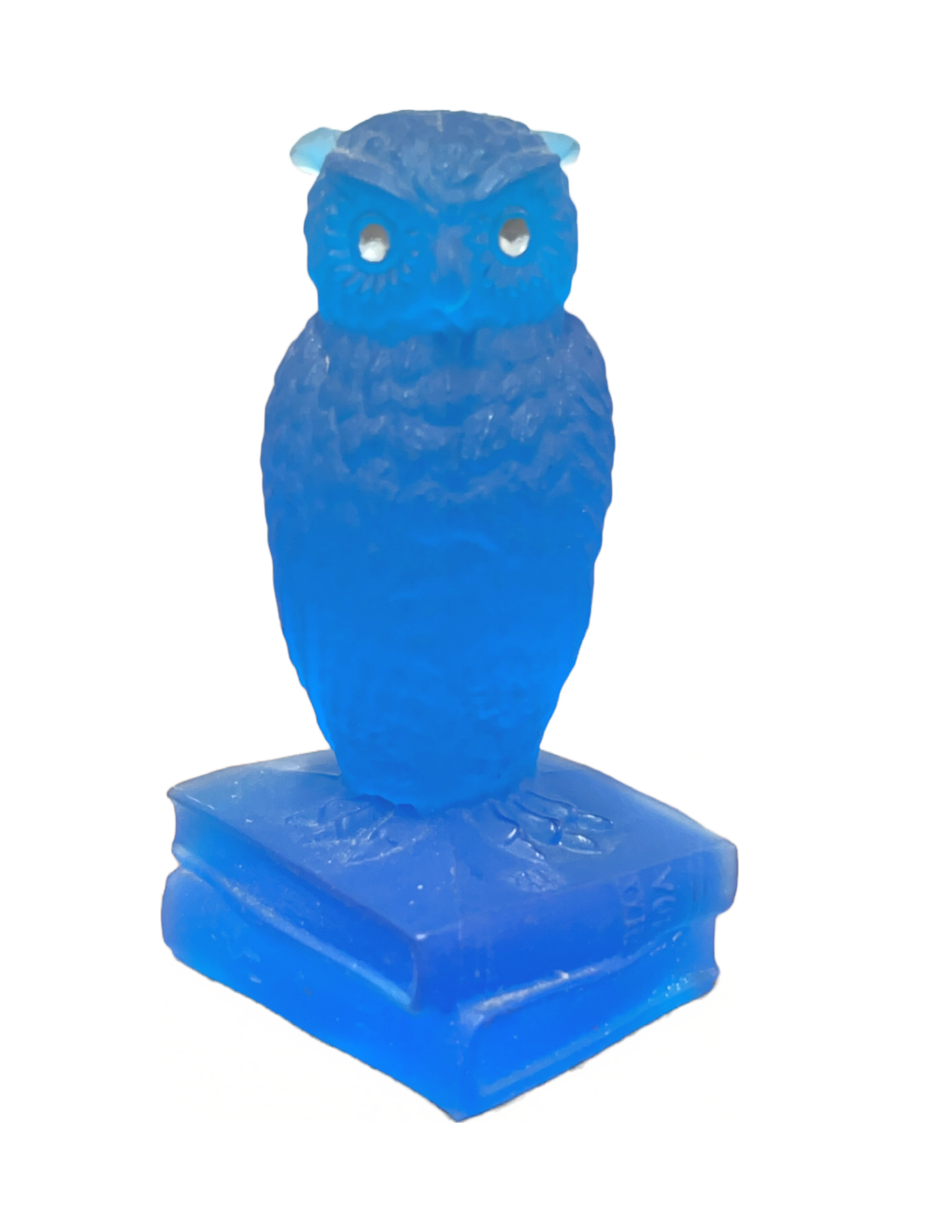 Vintage Owl On Books Rhinestone Eyes