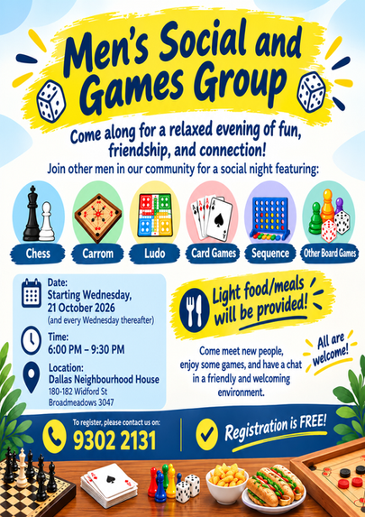 Men’s Social and Games Group