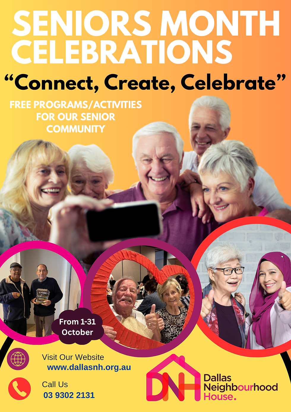 Seniors Month Celebrations – Connect, Create, Celebrate! 🎉