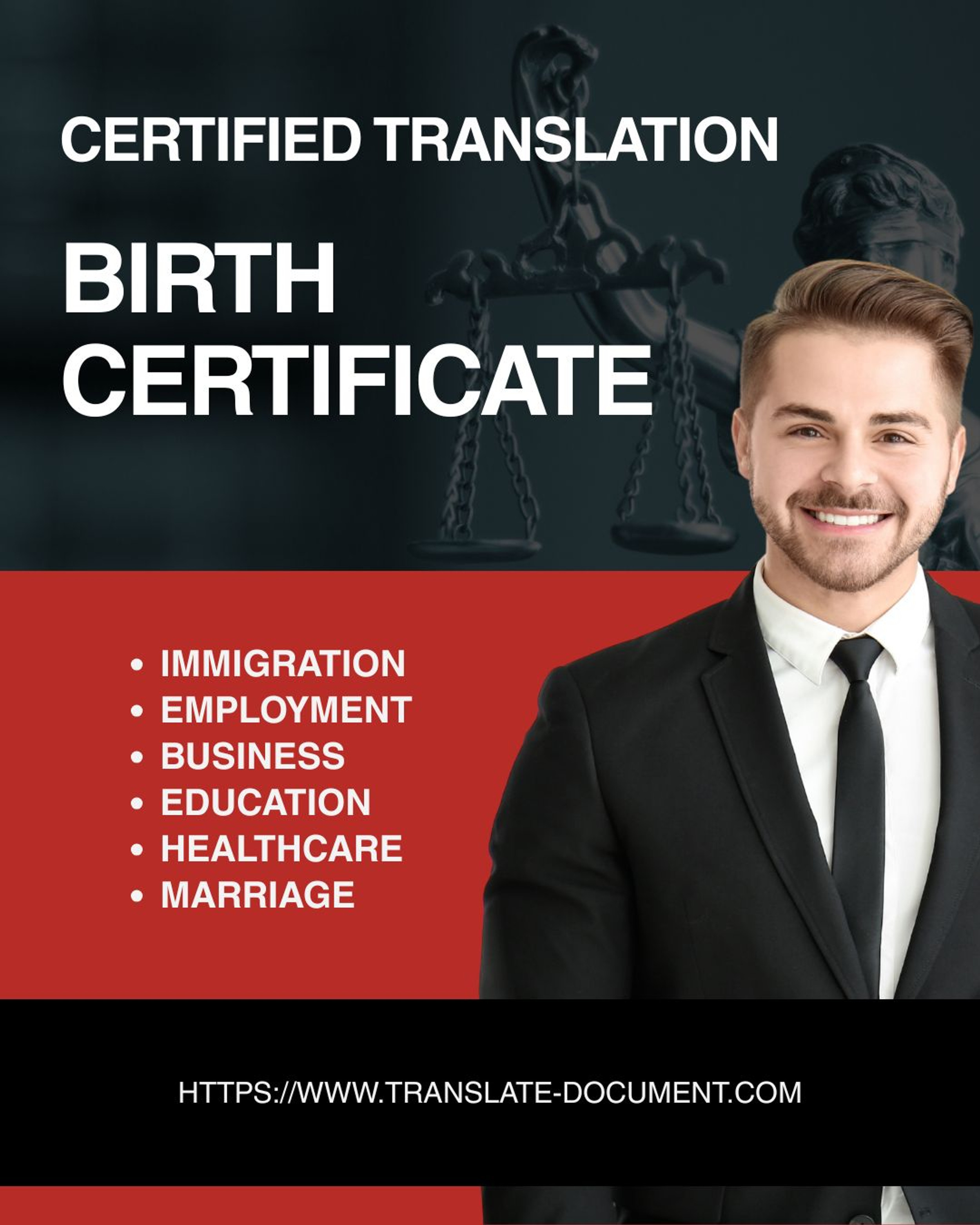 Certified Translation of Birth Certificate - UK, USA, EU
