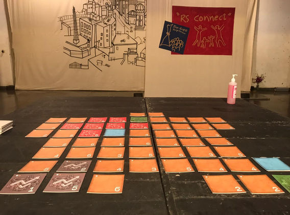Final Prototype_Game setup at Ranga Shankara foyer as part of RS Connect on Oct 10th 2020_