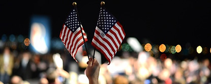 two US flags