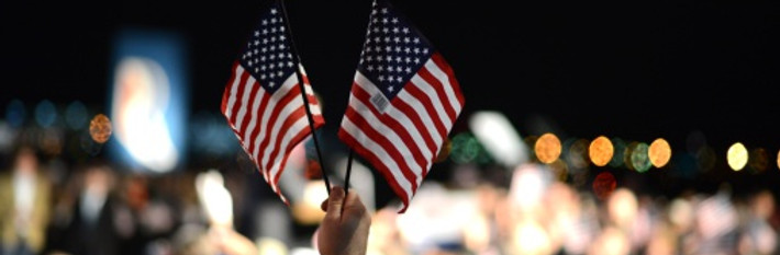 two US flags