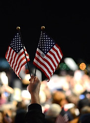 two US flags