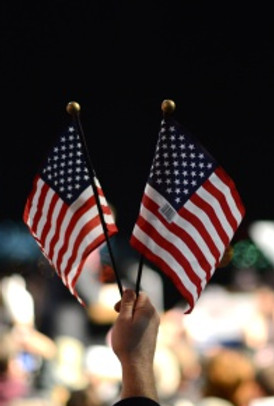 two US flags