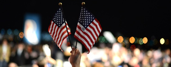 two US flags