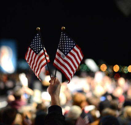two US flags