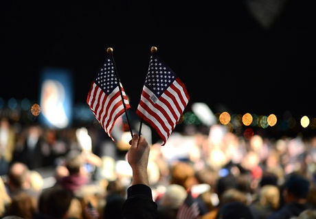 two US flags
