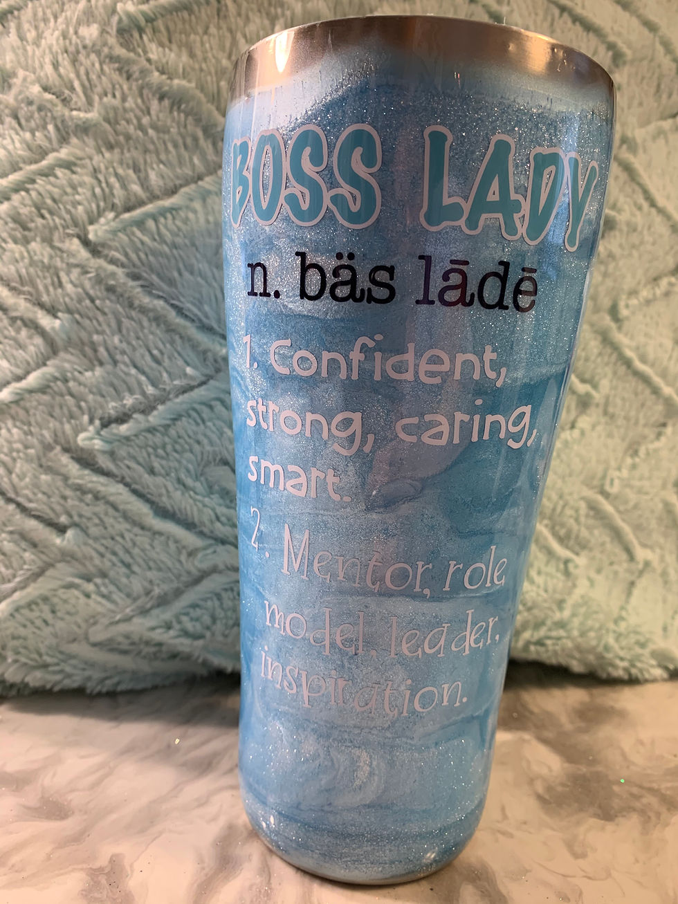 Thumbnail: Mica base Boss Lady/Everything's fine tumbler
