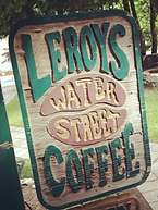 Leroy's Water Street Coffee Sign.