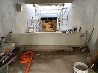 Passive flood barrier installation - works photos.