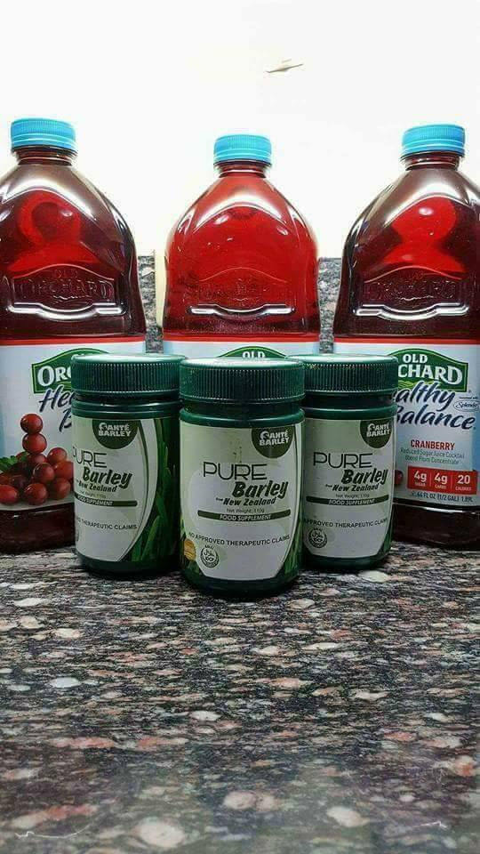 For kidney stone, cranberry and SANTE Barley.