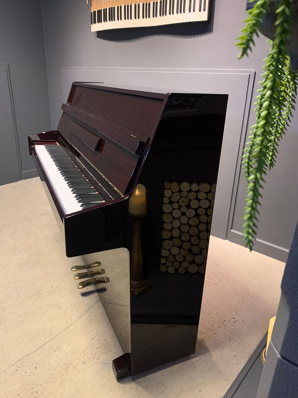 Thumbnail: Young Chang E-101 compact upright piano - Dark Rosewood
