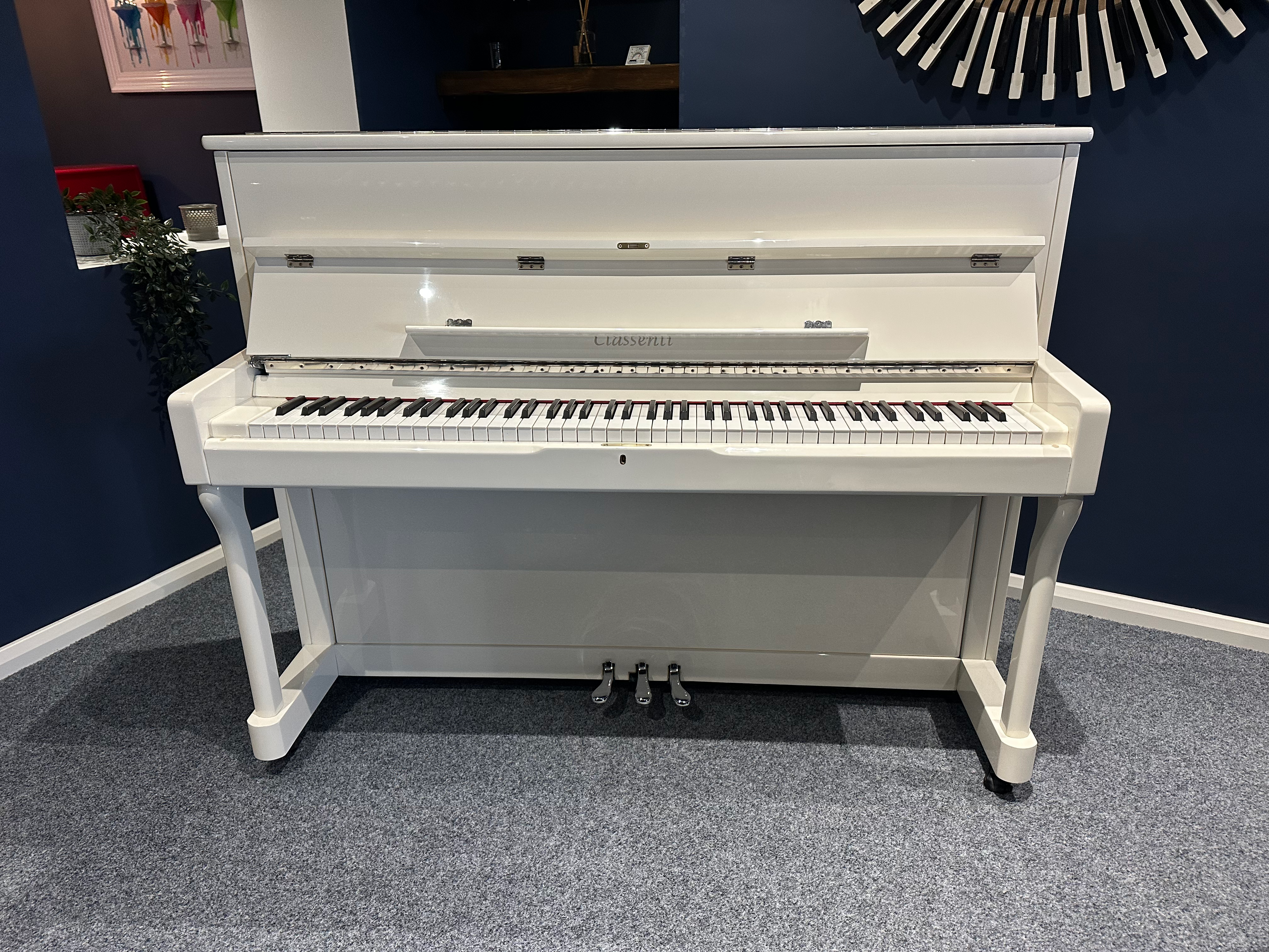 Classenti 112 Gloss Ivory upright piano