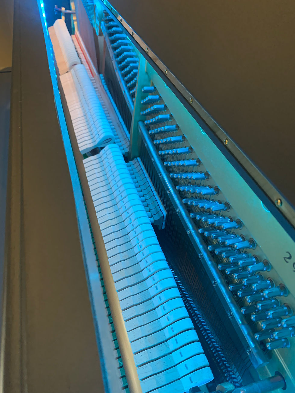 Thumbnail: Kemble U1 upright piano - Bespoke viewing window + standard