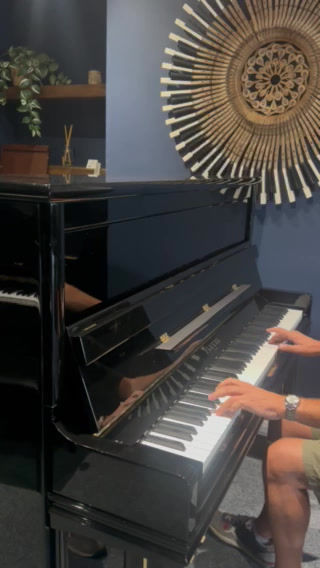Thumbnail: Pleyel 131 upright piano in Gloss Black - Professional