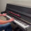 Thumbnail: Yamaha C108N upright  piano - finished in charcoal 